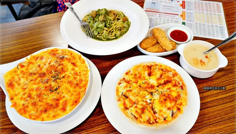 【中和義大利麵】Win Win Pasta 景安店／CP值超高的義大利麵、燉飯、披薩、炸物任你點，濃湯飲料隨你喝到飽