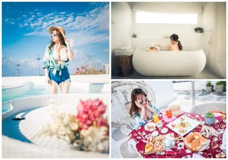 [墾丁民宿]國境之南設計旅店/我以為我在希臘，原來我在墾丁呀！絕美希臘風藍白民宿！ - 大手牽小手。玩樂趣