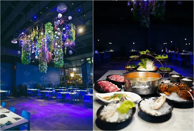 【台中南屯｜美食】大間漁場。新鮮海產直接上桌，雙人火鍋套餐只要880元，加上波士頓龍蝦和鮑魚，每人不到1000元