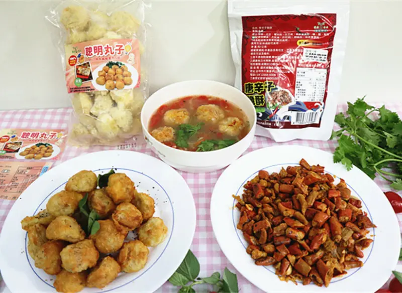 健康植物肉｜優然食品-聰明丸子&唐辛子酥脆｜肉非肉～植物肉全球正夯｜MIT食材｜植物肉｜葷菜｜蔬食產品｜氣炸鍋料理｜素雞塊｜天然膳食纖維｜全素零嘴｜辣椒零嘴