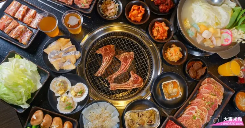 台北宵夜場推薦,醬太郎日式燒肉 吃到飽,午餐549/晚餐.假日649/免收服務費,招牌牛舌/松阪豬/羊排/韓式炸雞/啤酒無限暢飲,中山站燒肉推薦 - 大胃米粒 DAVID & MILLY