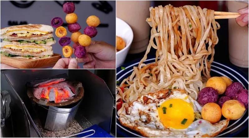 七月新開幕，炭爐烤的三明治 ! 一早還能吃到刈包和雙色地瓜球