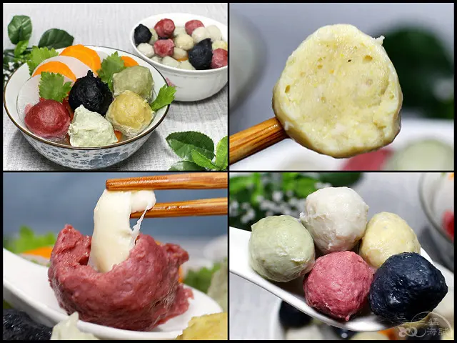 【蚵仔寮-上丸虱目魚丸】馬卡龍魚丸x起司馬卡龍魚丸～100%純虱目魚漿，加上天然蔬菜粉新鮮製作，Ｑ彈有勁，大顆有起司內餡喔！