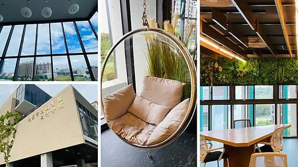 桃園最新景點│桃園巿立圖書館大竹分館│視野寬廣停車便利│六股埤塘生態公園│桃園親子共讀好所在