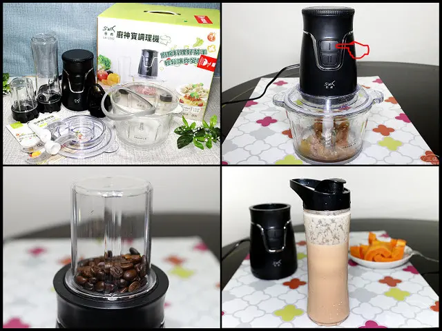 【廚房家電】日虎 廚神寶調理機～單手操作按壓鍵，2段調速，雙層4刀，家庭必備多功能料理機！