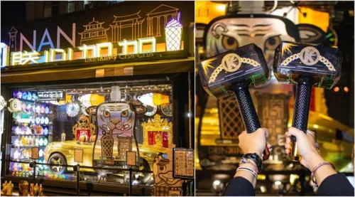 金色跑車開進台南最潮飲料店，還有超吸睛的『雷神之槌』造型瓶！