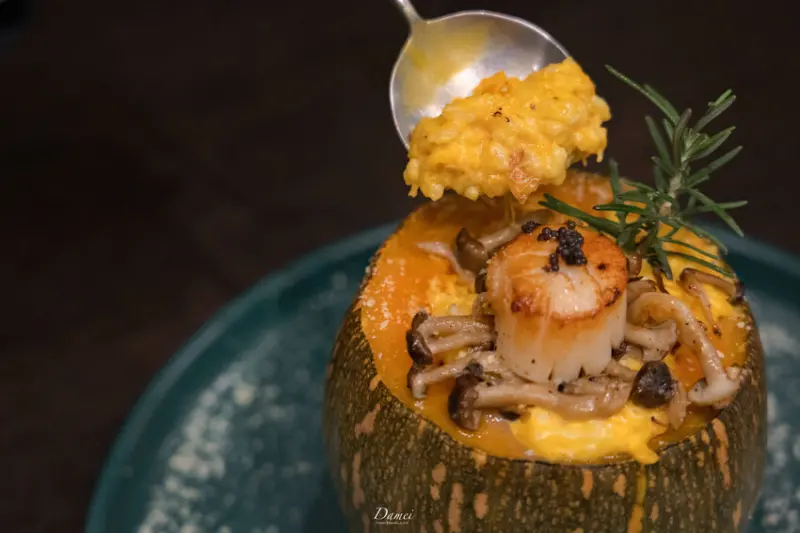 台東高商對面的秘密義式餐廳，勾了混的南瓜奶油燉飯-強強廚房