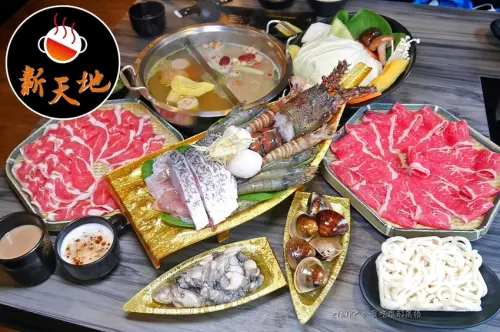 《新天地複合式餐飲》主打以划算價格吃到嚴選高品質肉品&海鮮，還有豪華龍蝦船等你來嘗鮮喔