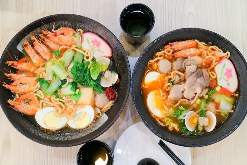 【高雄鍋燒麵推薦】伊府將鍋燒 楠梓店 番茄豬肉鍋燒/十全藥膳蝦鍋燒 冬季暖胃好味道