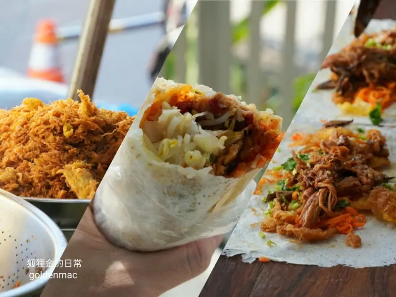 台中美食 │ 阿靜の潤餅 第二市場超人氣排隊傳統美味 鹹香滷肉跟金黃蛋酥超誘人 還有素食朋友也可以吃的哦