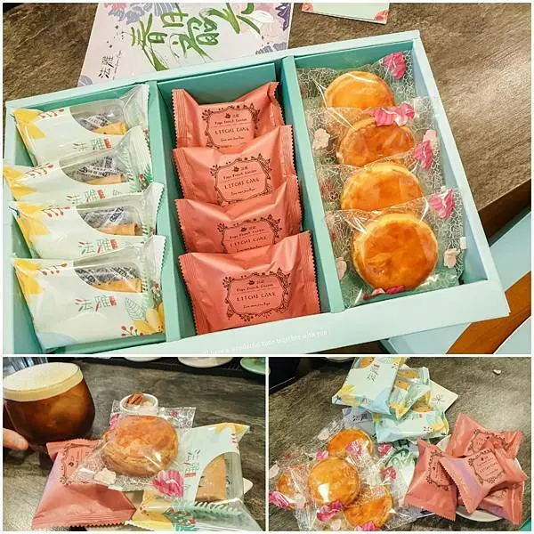【2020台中年節禮盒】法雅 Faya～花孋禮盒有芝麻捲餅、法式圓舞餅、貴妃荔枝酥，年節禮盒美觀大方，讓人會想一塊接一塊很唰嘴