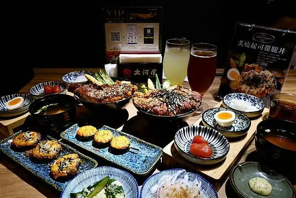 士林美食-大河屋燒肉丼串燒 高島屋店.米塔集團最平價美味日式料理/燒肉丼飯/酒食串燒.天母商圈美食!