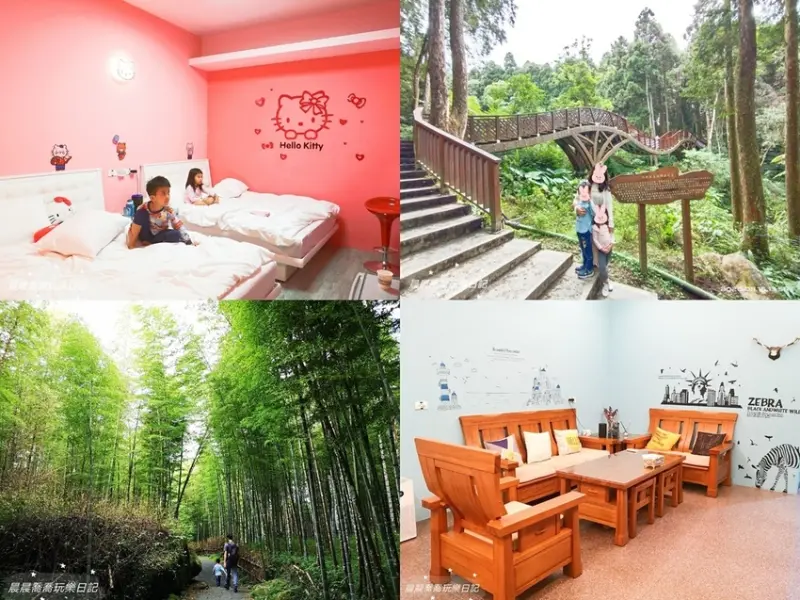 南投住宿推薦【BURANO布拉諾主題民宿】溪頭杉林溪平價住宿推薦、近竹山市區、童趣彩繪風格房間、提供早餐、免費親子自行車！