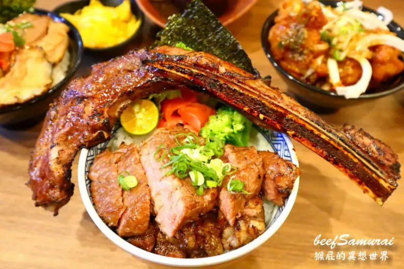 【蘆洲美食】牛丁次郎坊x深夜裡的和魂燒肉丼x蘆洲支店！限量戰斧牛排丼好吃！蘆洲新開幕餐廳！雞白湯、冬瓜檸檬喝到飽！好吃燒肉丼飯！ @猴屁的異想世界