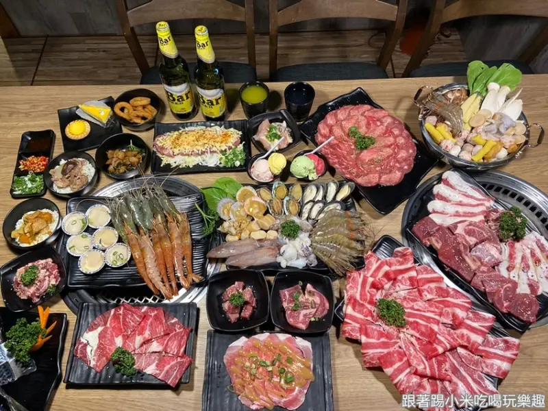 新竹美食|千兵衛日式燒肉鍋物吃到飽。海陸大餐吃爽爽免收服務費，有兒童遊戲室．按讚打卡再免費送啤酒!