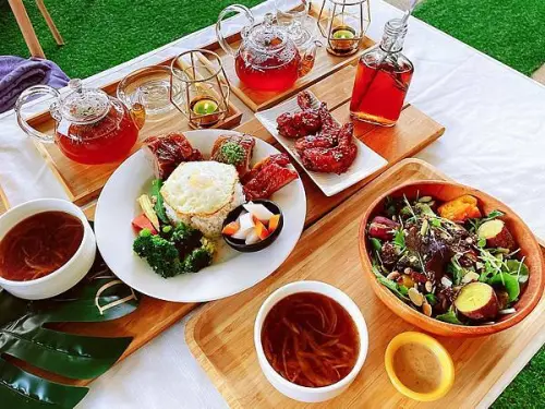 ||吃。台北|| Denwell Cana森林系輕餐廳 大直網美必拍戶外空間餐廳