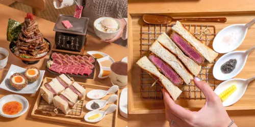 台中美食 嵐山熟成牛かつ專売｜肉食控天堂！人氣必點「炸牛菲力吐司」每日限量，厚食軟嫩每一口都驚艷！ · 算命的說我很愛吃