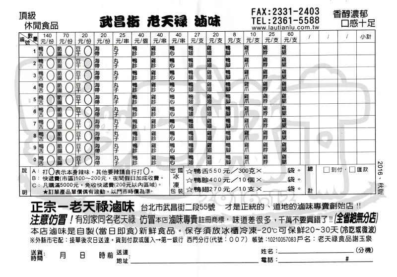 【西門町美食小吃推薦】正宗老天祿滷味價位，菜單大公開！正宗冷滷大比拚！台北萬華區美食小吃旅遊景點推薦！