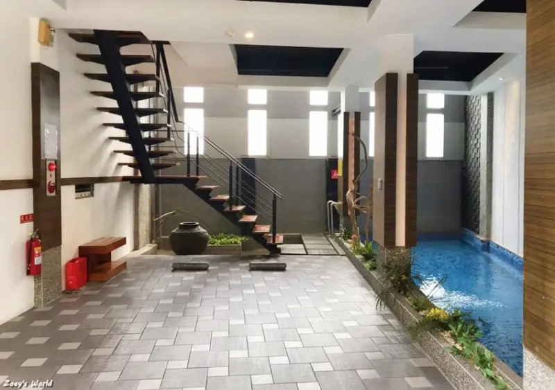 山水和風雅致休閒旅館  彰化住宿推薦/近精誠夜市/獨立車庫泳池房