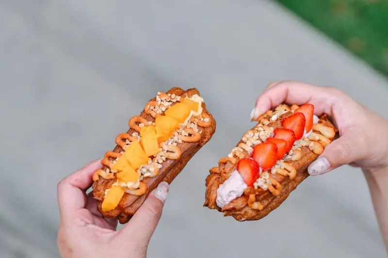 【三重甜點】台灣蕃薯：不是地瓜專賣的專賣店，讓少女心噴發兩大王牌「芒果、草莓閃電泡芙」也才45元！