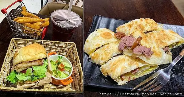 嘎吱窩早午餐Guts House Brunch平價工業風格，特製蘭陽鴨賞脆皮蛋餅是主推招牌，附菜單價目表...