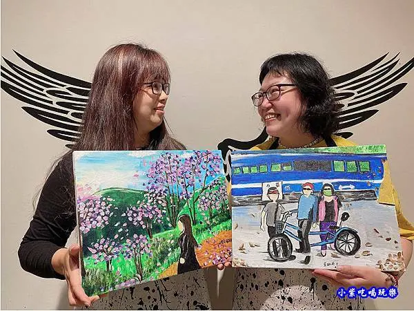 台北繪畫課推薦【三樓畫畫3FloorPainting】超紓壓畫畫課!輕鬆學壓克力畫與油畫(送禮表心意~親手畫作很可以)老師現場指導零畫畫基礎成品都超美/升學美術/電腦繪畫課程都有教(每堂課均附茶飲與果