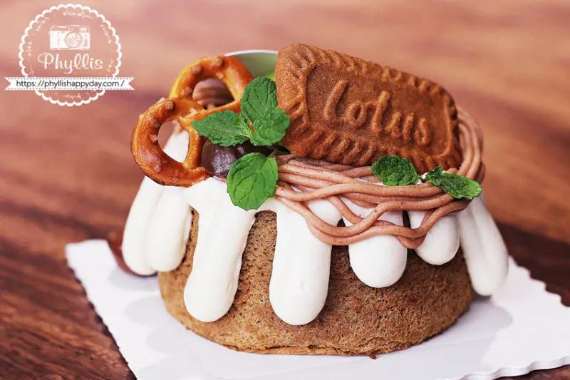 ｜龍潭在地夢幻韓系蛋糕、4″栗子蒙布朗紅茶戚風、外帶食記。龍潭甜點店推薦！