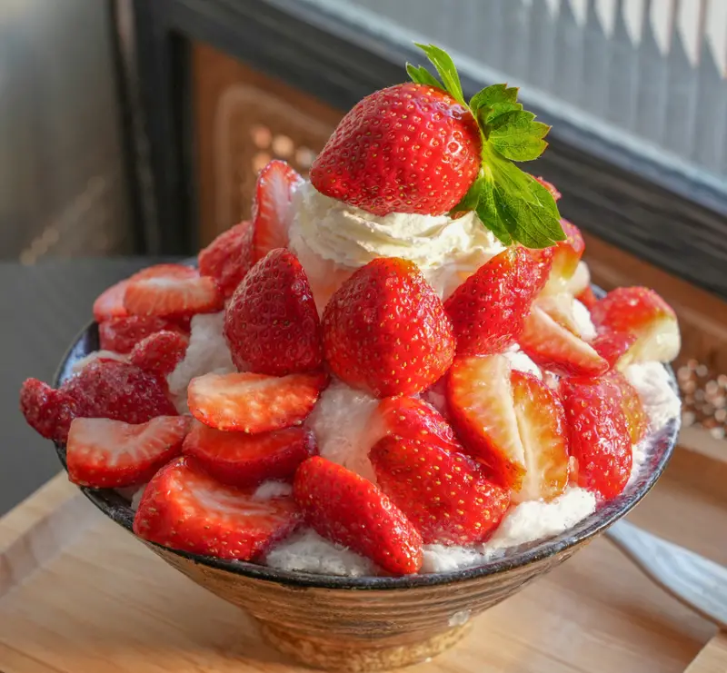 [獨家口味]網紅名店推出季節限定富士山草莓雪花冰，三層口味堆疊成高聳富士山，豪氣不手軟 ，燒仙草滿滿配料超高CP值