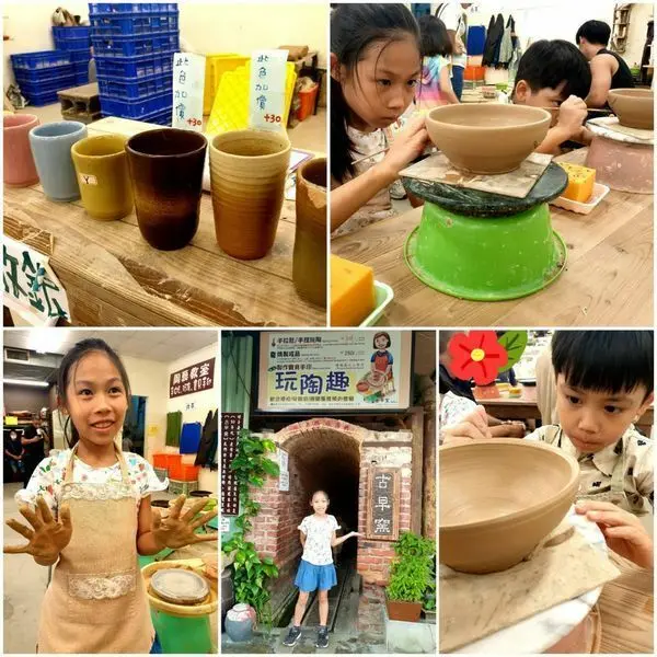 【新北｜鶯歌景點】古早窯陶藝工坊｜鶯歌老街手拉坏體驗，有神秘的古早窯通道，平易近人的價格還有老師指導陶藝，自己動手做茶杯、碗盤。 - 1個媽咪2個寶