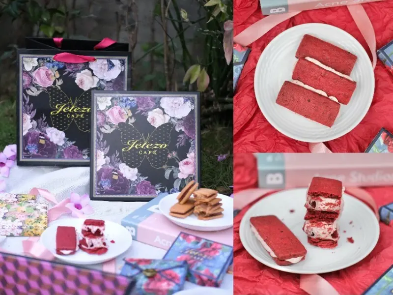 宅配|在家品味法式甜點的優雅浪漫，充滿玫瑰果香的「Jezeto Cafe」花果酥禮盒，用酸甜滋味好好療癒自己的心。肉依小姐吃什麼