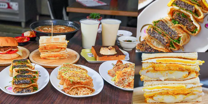 創意獨門金沙麻糬肉鬆蛋三層治、豬血糕蛋餅、滷肉燥蛋餅、角肉蛋漢堡、嚕嚕布丁厚片 X 小搞搞叭噗手作複合式餐飲 - 跟著尼力吃喝玩樂＆親子生活