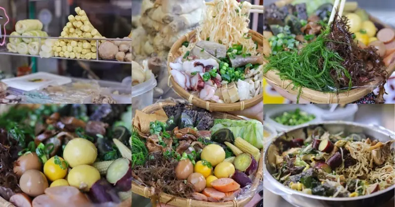 【台中食記】超過50種品項『在地人鹽水雞-潭子店』平價親民乾淨衛生。配菜三樣黃豆芽、海帶芽、洋蔥，還有超佛心雞湯免費加。