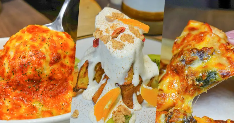 經典傳統牧羊人焗烤、獨創胡麻皮蛋薄餅披薩、南洋紅咖哩焗烤千層麵，異國風味 斐得蔬食 x 高雄台鋁店 - 跟著尼力吃喝玩樂＆親子生活