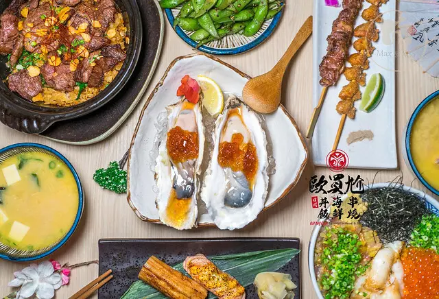【歐買尬海鮮串燒居酒屋丼飯專賣店】捷運忠孝敦化站美食｜歐買尬丼飯專賣店｜全台北市CP值最高的丼飯專賣店，🇯🇵日式榻榻米～14人包廂High唱卡拉ＯＫ🎤！