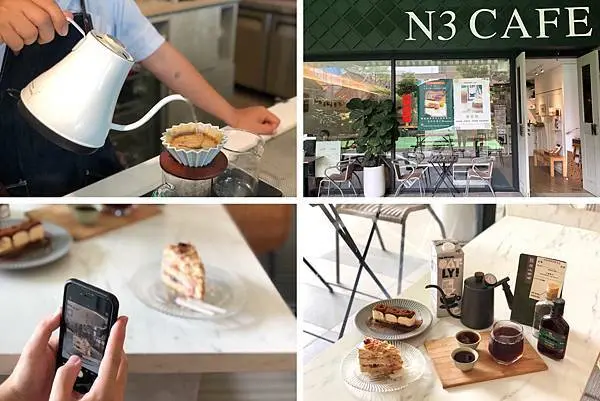 （中山咖啡）恩山咖啡-捷運站廣場隱藏版咖啡 超美採光還有小型畫展 招牌燕麥奶水果蛋糕、提拉米蘇超美味