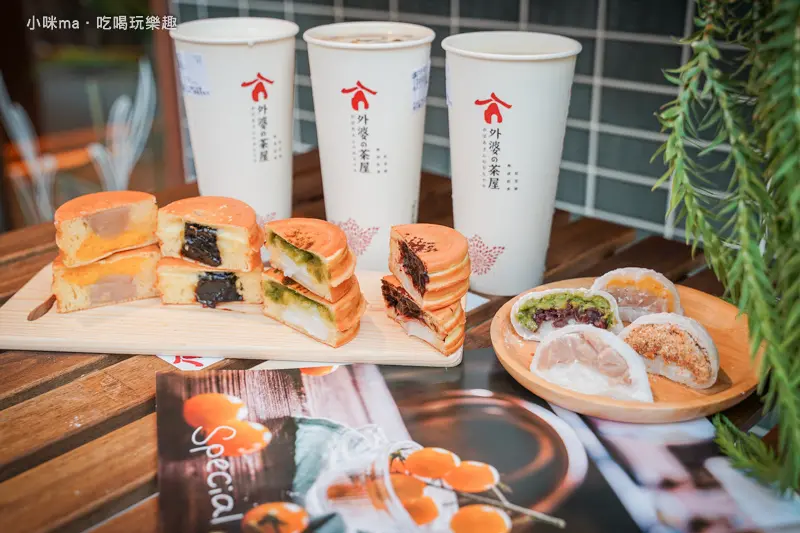 外婆的茶屋-內湖店 ▏鬆軟雞蛋糕口感的車輪餅 來杯熟成紅茶～絕配。內湖江南街上最日式的風格小店。內湖美食 /內科下午茶