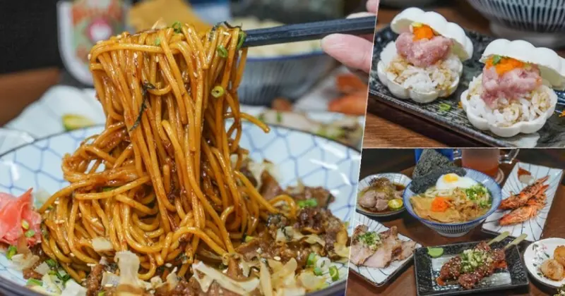 最昭和日時期霸氣裝潢 金福商店 和風酒堂，招牌人氣日式炒麵、職人特色串燒炸物、特製日料美食、高雄聚會推薦 - 跟著尼力吃喝玩樂＆親子生活