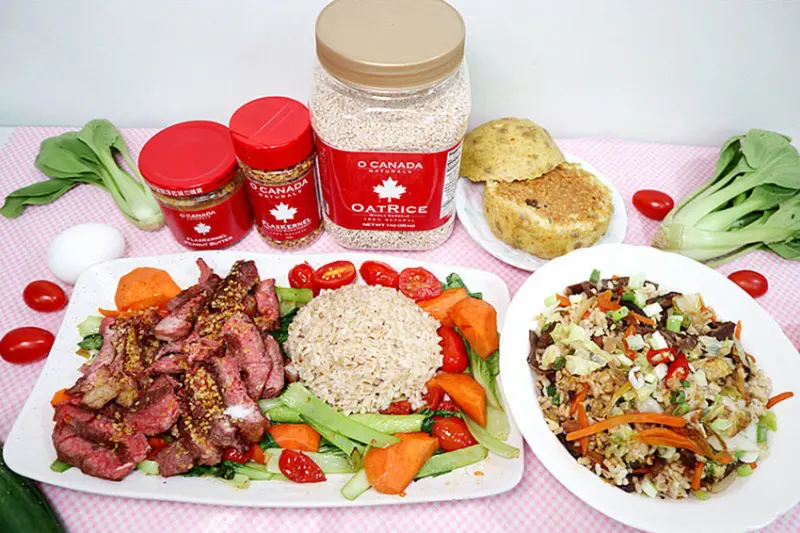 健康米食新選擇｜宅配美食｜大加富生大加燕米｜大加亞麻裸仁｜亞麻裸仁花生醬｜脫殼燕麥米｜高纖｜高蛋白｜高飽腹感｜低GI｜防疫美食輕鬆做｜香煎牛排佐亞麻裸仁｜市售唯一脫殼燕麥米｜輕易烹煮｜高纖助順暢