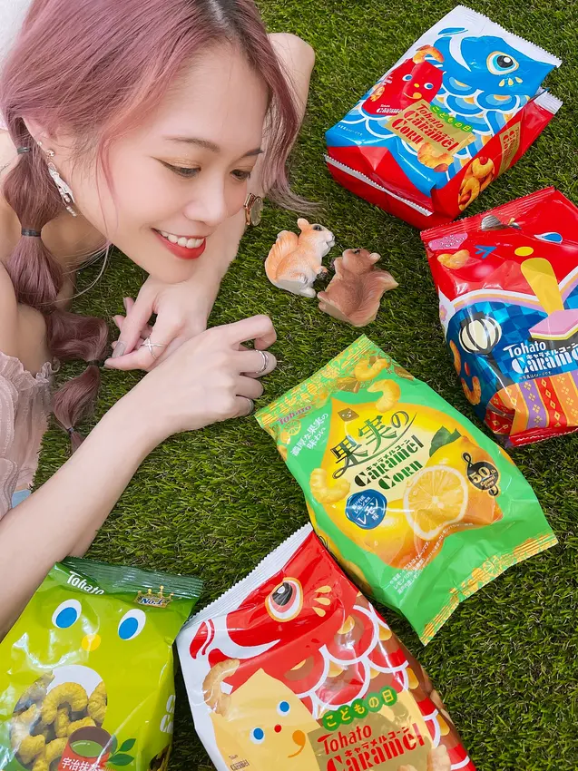 [慧♡分享]彎彎玉米脆果.東鳩爆米花Caramelcorn.我最愛的日本零食