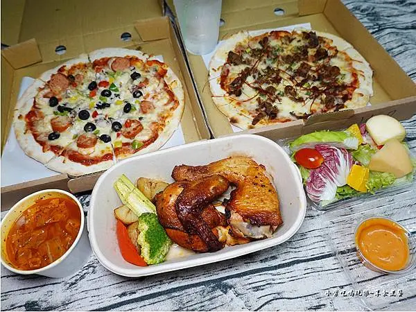 桃園美食/高CP值防疫外帶餐【Mr.May義式百匯中正店】18款甜鹹口味pizza買一送一。超入味~普羅旺斯烤雞套餐只要198元(附~水果沙拉/湯品/飲料)超划算(食記+MENU)