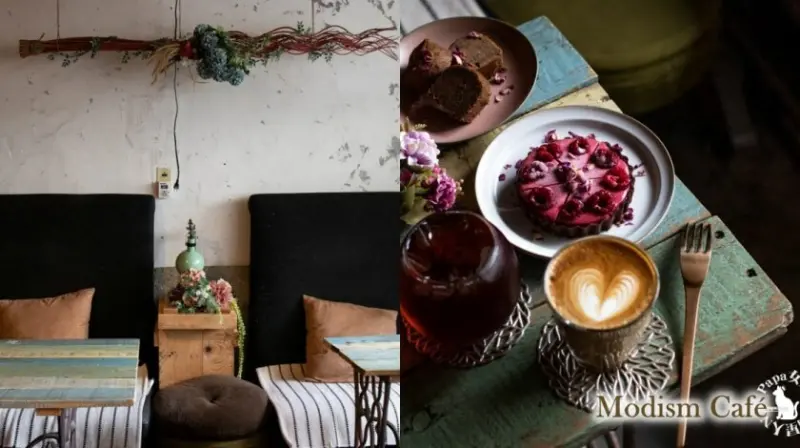 台中中區｜cafe Modism Café 摩德年代 臺中店-歐式復古風格咖啡館有著寧靜而唯美甜點，(店長)搞喂 Zzz 請勿打擾