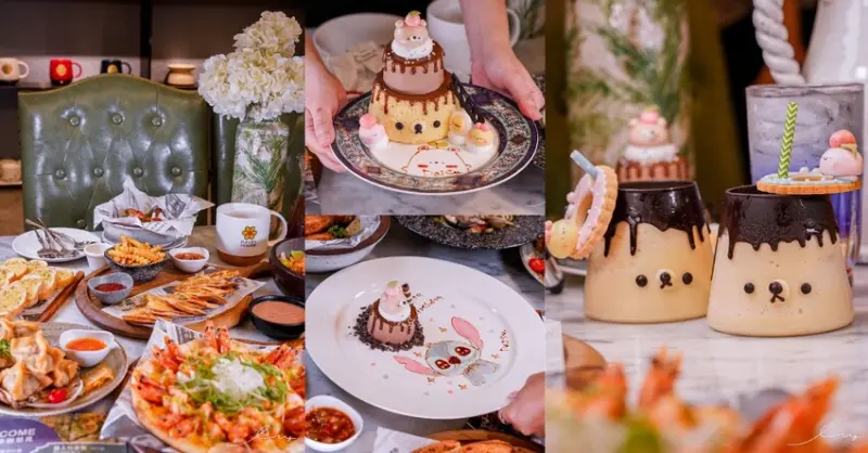 雛菊見 |台中萌到尖叫的森林系餐廳，必推4人套餐＋萌系布丁熊甜點套餐，讓人捨不得吃！當月壽星提前預訂還能客製化畫盤～ - 艾薇覓食趣