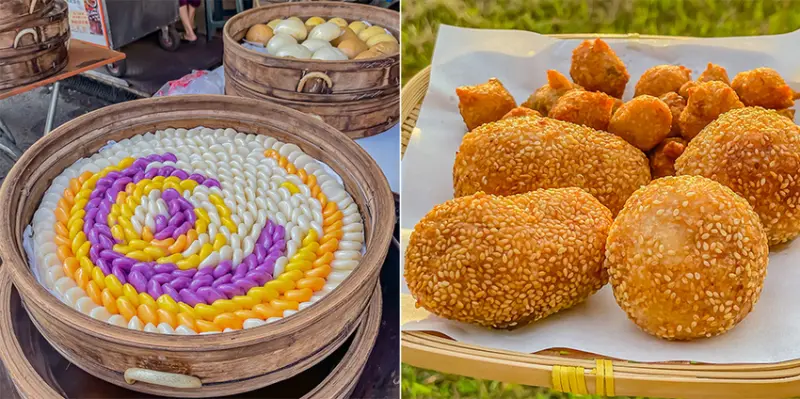 高雄美食 - 廟口小棧 x 爆漿黑糖包子 | 六日限定澎湖傳統小吃炸棗