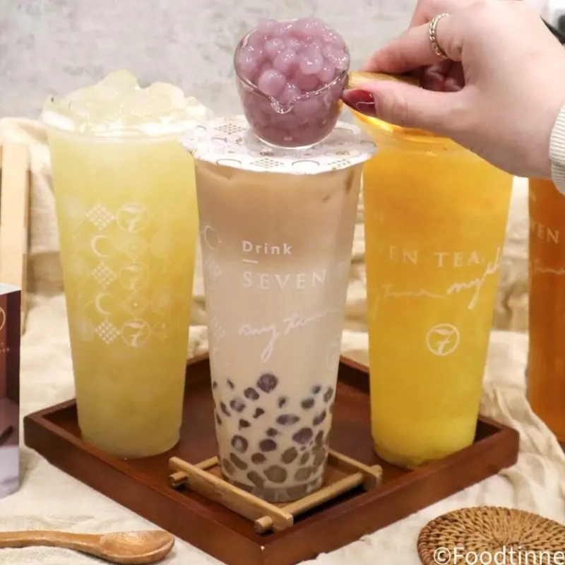 【七盞茶｜蘆洲手搖】「新鮮 天然 手作」手搖飲新霸主 人氣必喝 粒粒香橙、白玉珍奶紅 特色芋香珍珠 全台皆有分店 附最新菜單