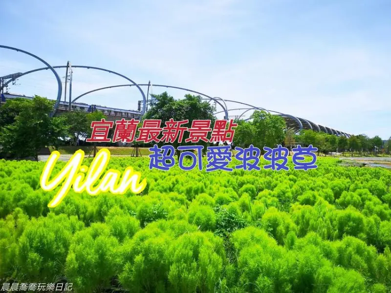 宜蘭最新景點【超可愛波波草】彩虹屋、抹茶小丸子、落羽松、繽紛花海、臨河步道，好美好好拍！