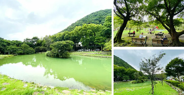 陽明山前山公園：紗帽山下池中蓬萊仙島坐落碧綠湖中，泡腳賞景四季各有千秋！