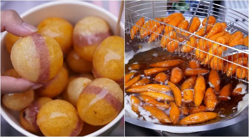 一中也有三色地瓜球！這間超大顆，還有限量獨賣蜜地瓜 