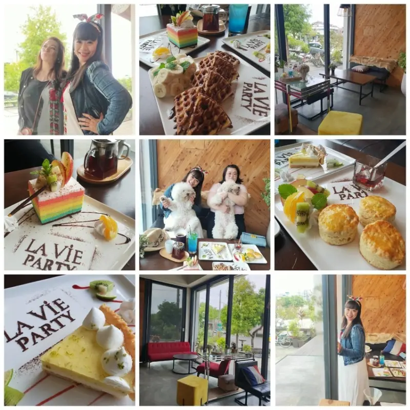 【宜蘭.冬山】LAVIE水立方民宿.咖啡。店狗比熊母女超級可愛。蛋糕擺盤超級美+寵物友善咖啡廳