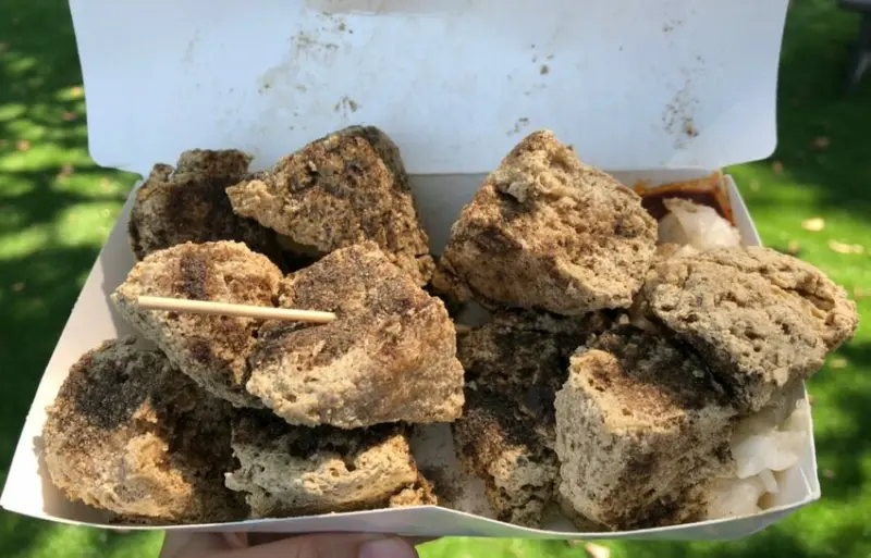 新莊食記｜一派胡塩酵素臭豆腐: 全素 椒鹽酥炸臭豆腐/湯頭好好喝的紅燒蔬菜湯