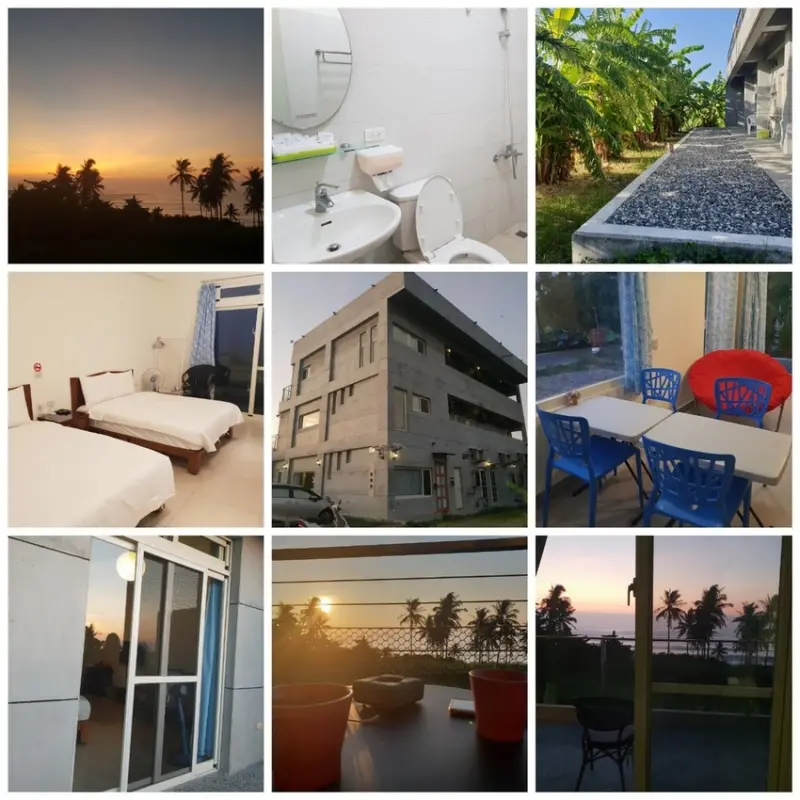 【台東.成功鎮】台11線上春夏秋冬海景民宿。平日兩人房$1600兩張雙人床。穿著睡衣開窗就能觀賞日出